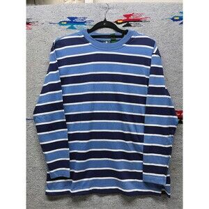 Vintage 90s Hunt Club striped long sleeve shirt NOS Medium